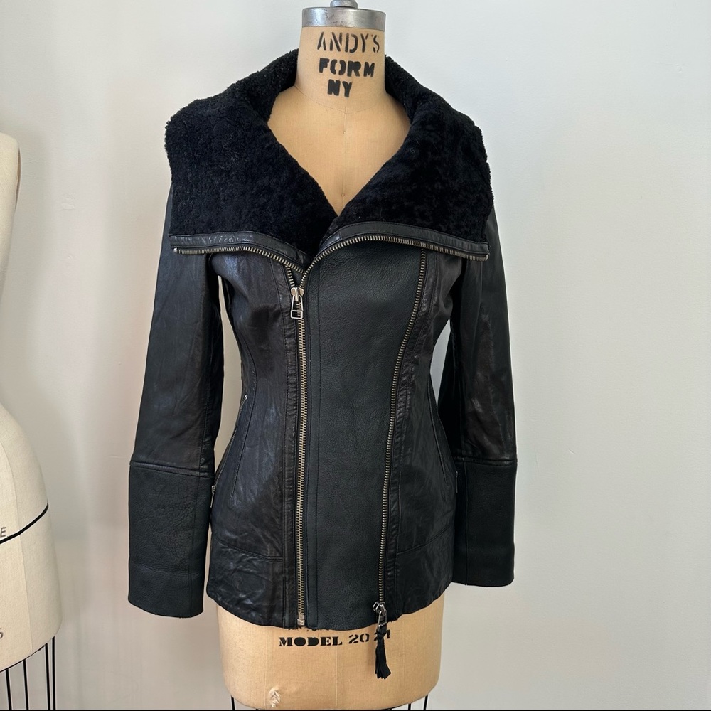 Mackage Black Leather Jacket